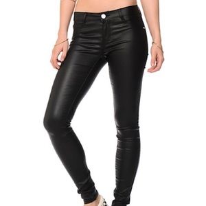 Black Coated Skinny Jeans